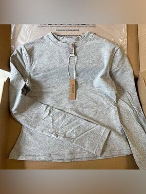 SKIMS Long Sleeve Crewneck Top